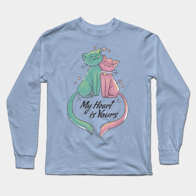 My heart is yours Long Sleeve T-Shirt by UniqueDesignsCo